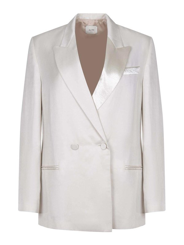 ALYSI: casual jackets - Jacket Made From A Linen Blend