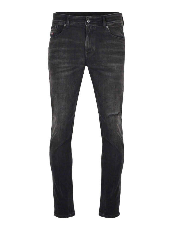 DIESEL: Jeans Rectos - Vaqueros Rectos - Negro