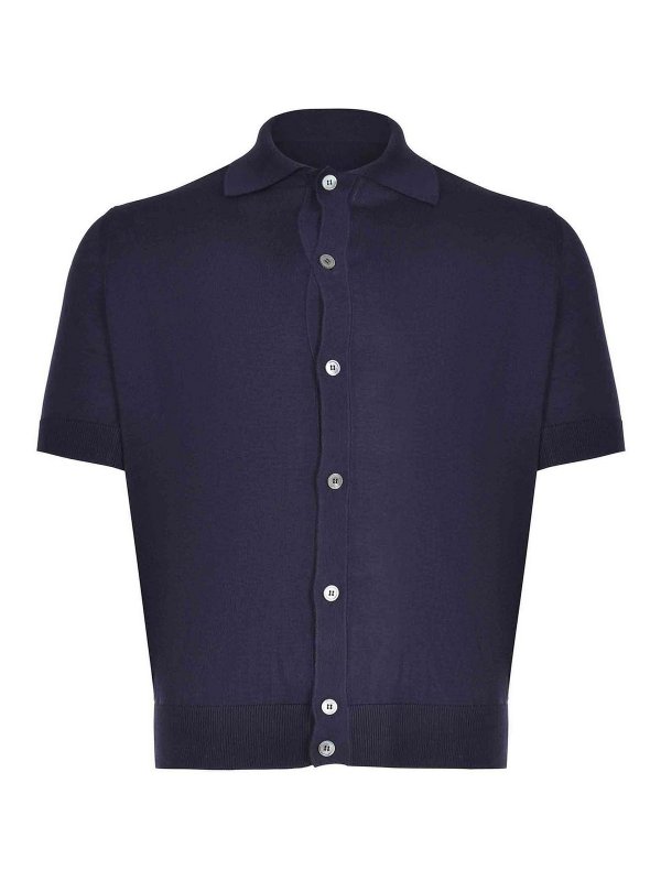 FILIPPO DE LAURENTIIS: ポロシャツ - ポロシャツ - ブルー