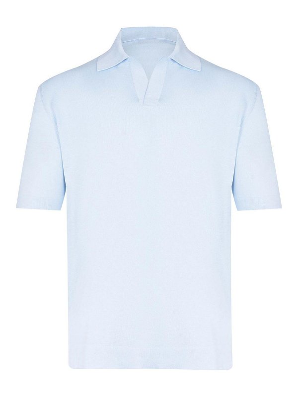 FILIPPO DE LAURENTIIS: ポロシャツ - ポロシャツ - ライトブルー