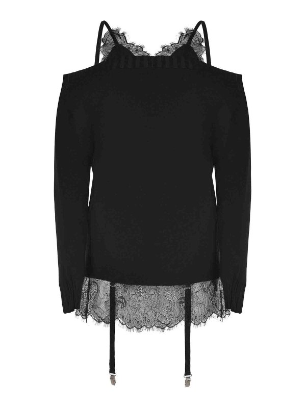 GIUSEPPE DI MORABITO: ニーレングスドレス - 膝丈ドレス - 黒