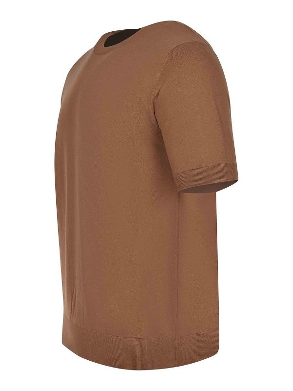 Paolo Pecora: クルーネック online - クルーネック - ブラウン