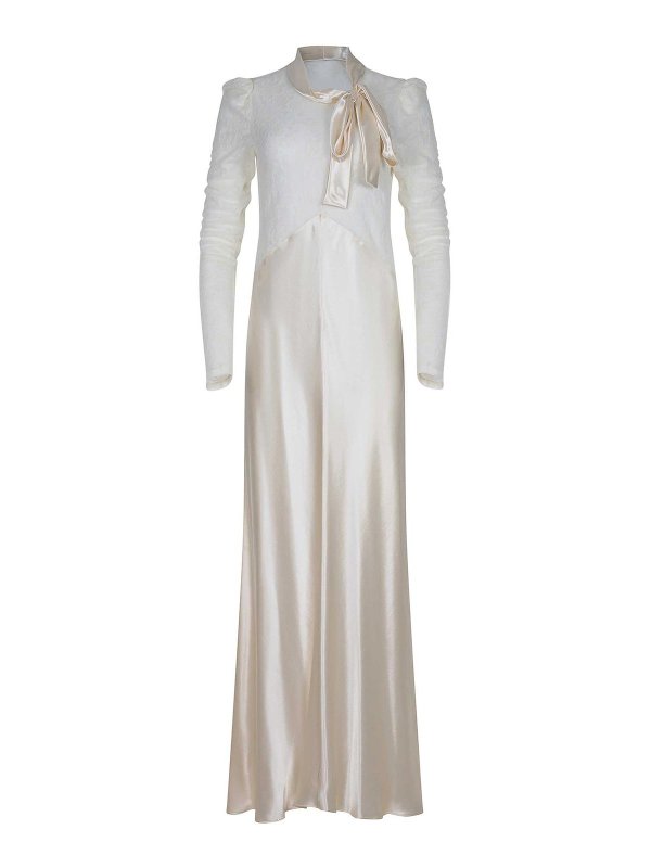 ALBERTA FERRETTI: ニーレングスドレス - 膝丈ドレス - ライトグレー