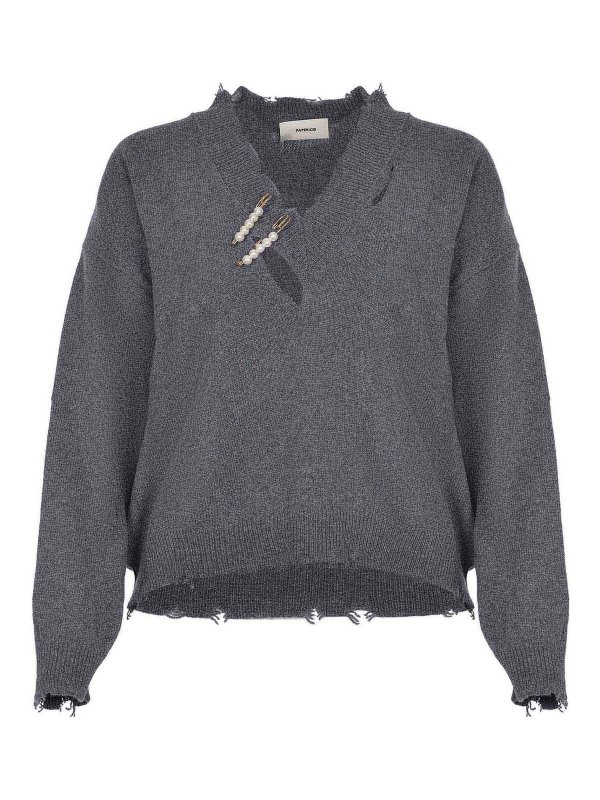 A PAPER KID: クルーネック - クルーネック - グレー