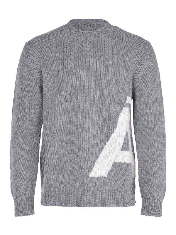 AMARANTO: Pull col rond - Pull Col Rond - Gris