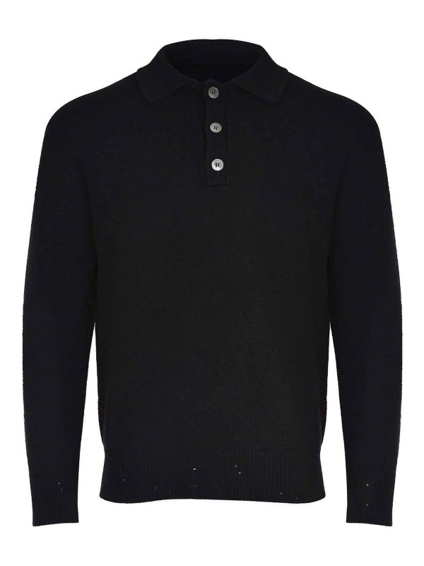 AMARANTO: Pull col rond - Pull Col Rond - Noir