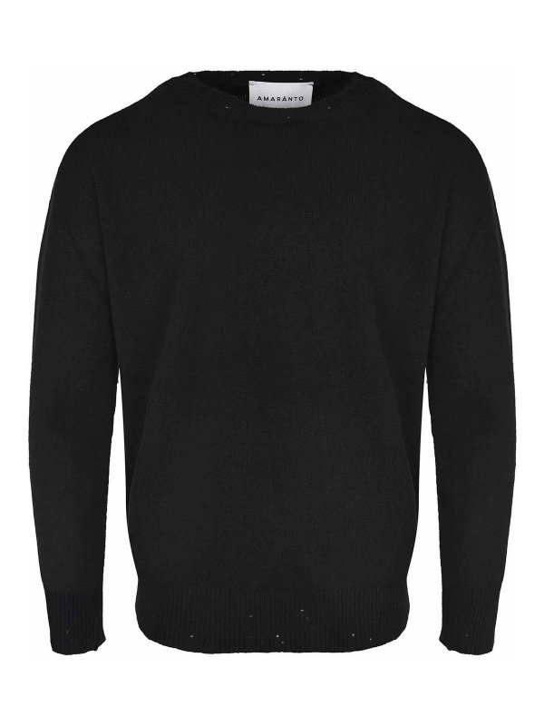 AMARANTO: Pull col rond - Pull Col Rond - Noir
