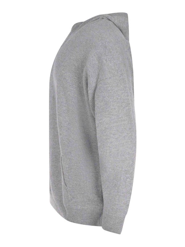 The Best Shops AMARANTO: Strickpullover mit Rundhalsausschnitt - Rundhalspullover - Grau