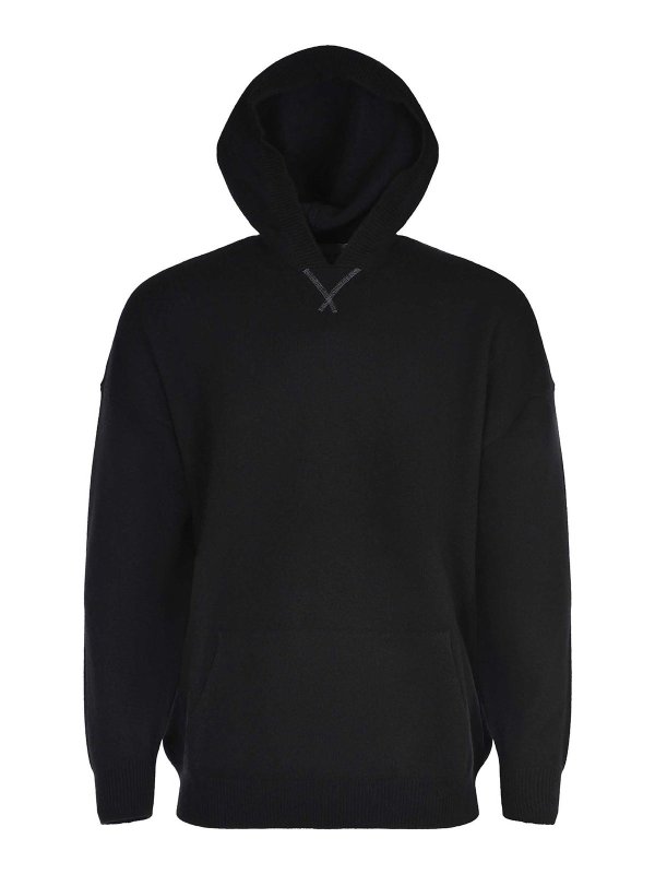 AMARANTO: Strickpullover mit Rundhalsausschnitt online - Rundhalspullover - Schwarz