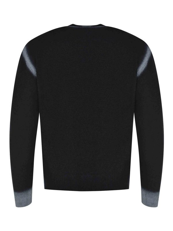 The Best Shops ATOMOFACTORY: Suéteres con cuello pico - Suéter Cuello Redondo - Negro