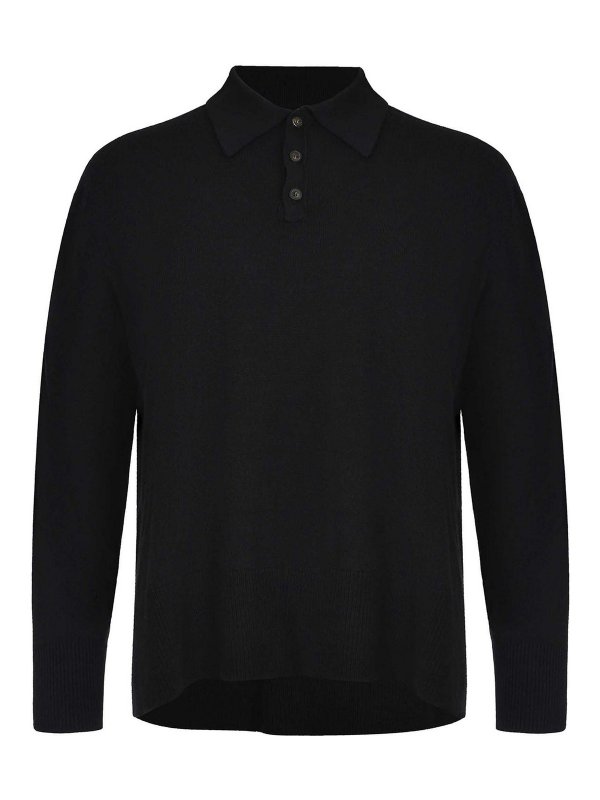 ATOMOFACTORY: Strickpullover mit Rundhalsausschnitt - Rundhalspullover - Schwarz