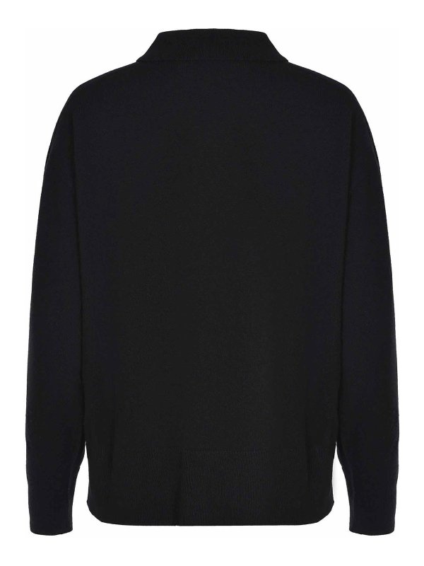 The Best Shops ATOMOFACTORY: Strickpullover mit Rundhalsausschnitt - Rundhalspullover - Schwarz