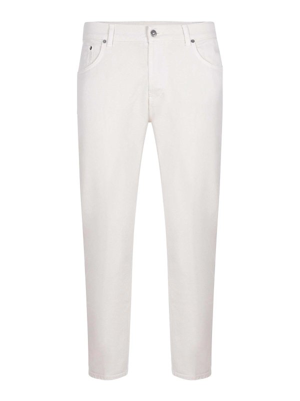 DONDUP: Jeans Rectos - Vaqueros Rectos - Crema