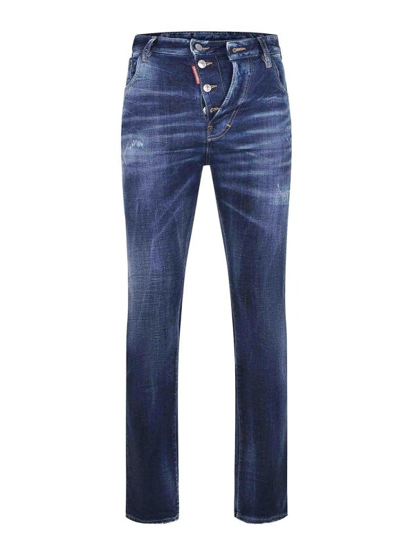 DSQUARED2: Jeans Rectos - Vaqueros Rectos - Azul