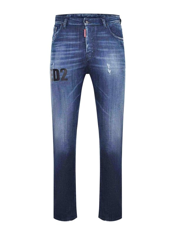 DSQUARED2: Jeans Rectos - Vaqueros Rectos - Azul