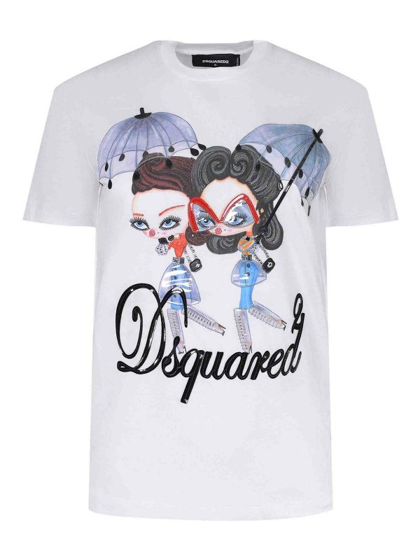 DSQUARED2: T-shirts - T-Shirt - Weiß