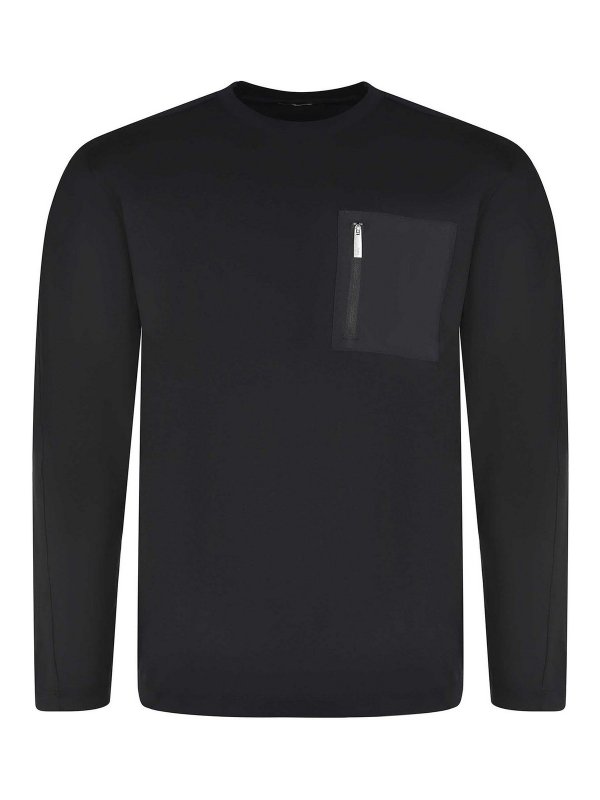 HERNO: Camisetas - Camiseta - Negro