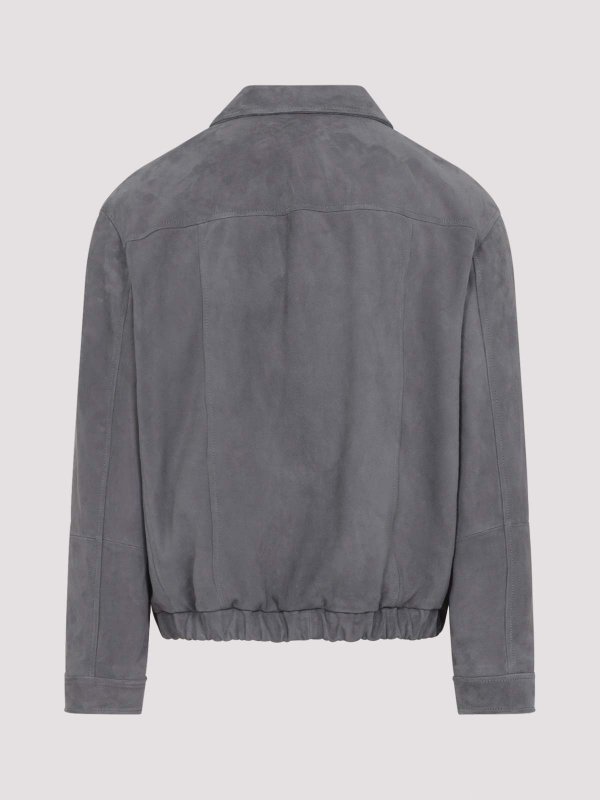 BRUNELLO CUCINELLI: レザージャケット online - レザージャケット - グレー