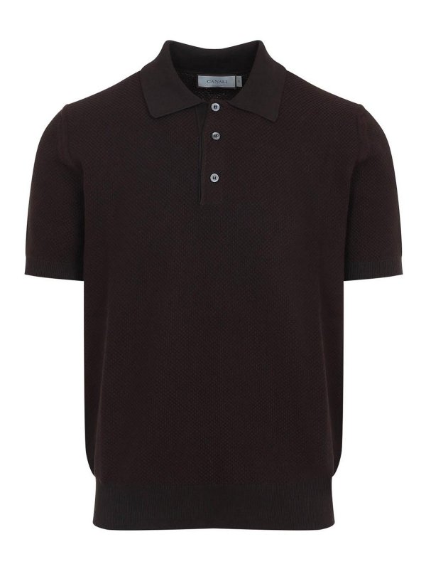 CANALI: Pull col rond - Pull Col Rond - Marron