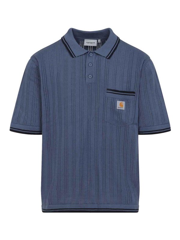 CARHARTT: ポロシャツ - ポロシャツ - ブルー