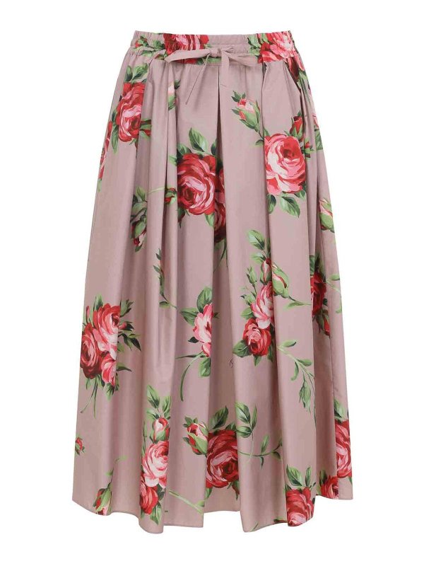 DOLCE & GABBANA: ニーレングススカート＆ミディ丈 - 膝丈/ミディスカート - マルチカラー