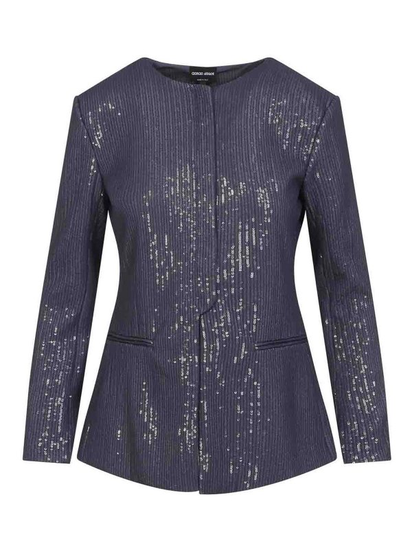 GIORGIO ARMANI: casual jackets - Polyester Jacket