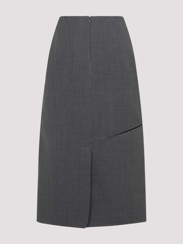 JIL SANDER: Knielange und Midi Röcke online - Midirock - Grau