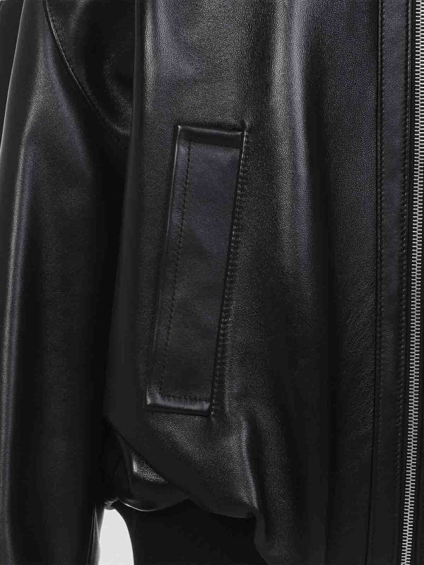 The Best Shops KHAITE: レザージャケット - レザージャケット - 黒