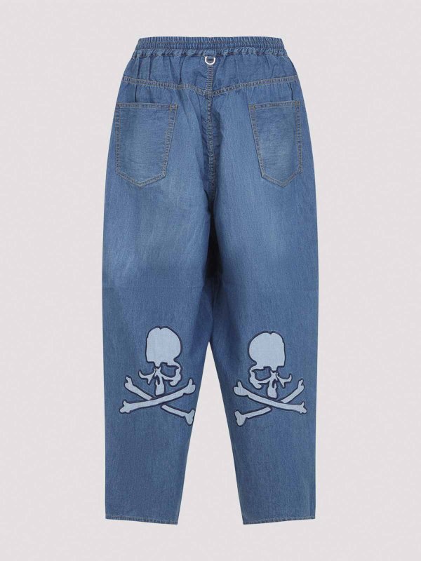 MASTERMIND JAPAN: ストレートジーンズ online - ストレートジーンズ - ミディアムウォッシュ