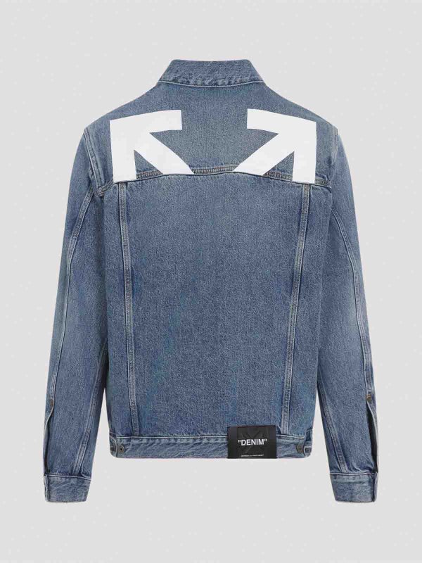 OFF-WHITE: giacche denim online - Giacca in denim