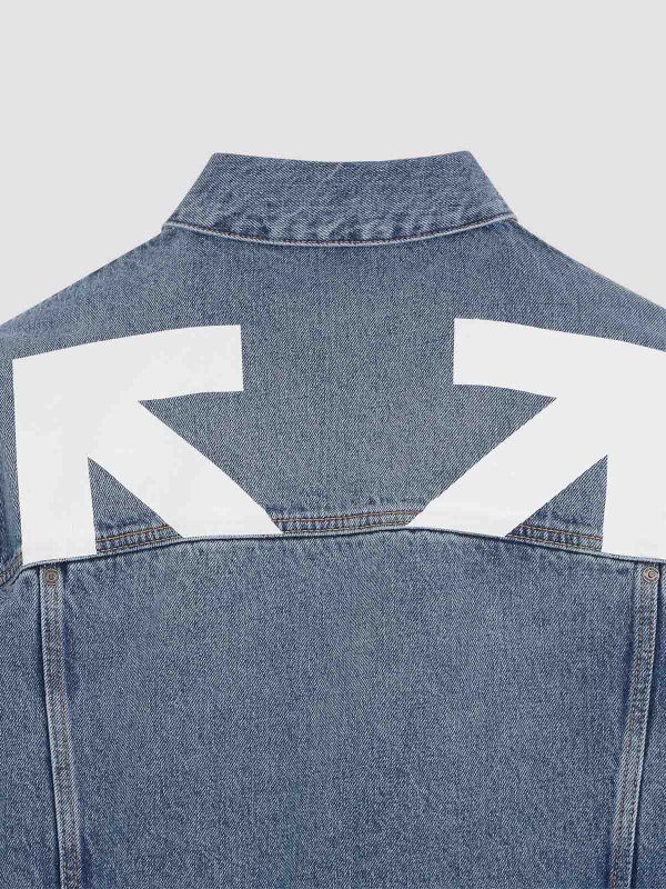 Giacca in denim shop online: OFF-WHITE