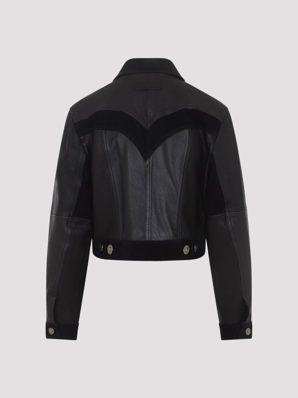 VERSACE: leather jacket online - Leather Jacket