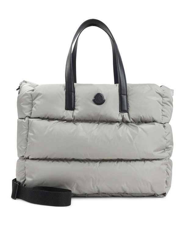 MONCLER: トートバッグ - トートバッグ - 銀