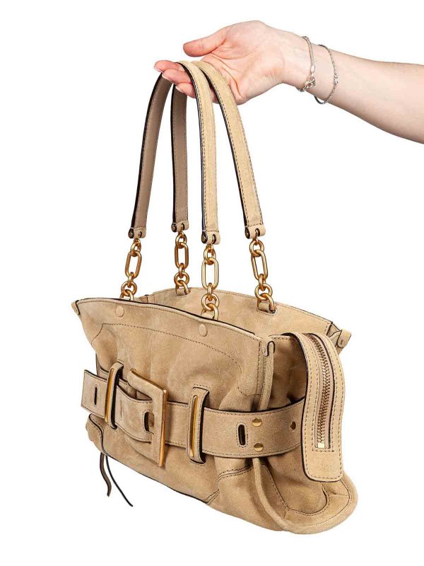 Balmain: ショルダーバッグ online - ショルダーバッグ - ベージュ