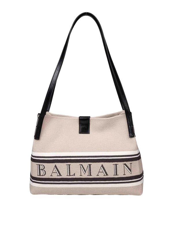 Balmain: Handtaschen - Shopper - Beige