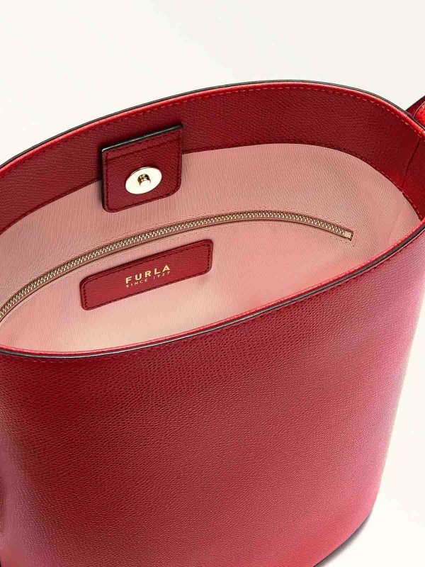 FURLA buy online Roxie S Bucket Bag In Red Leather
