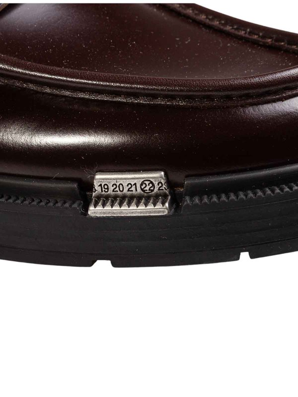 The Best Shops Maison Margiela: Loafers & Slippers - Wine-coloured brushed leather moccasins