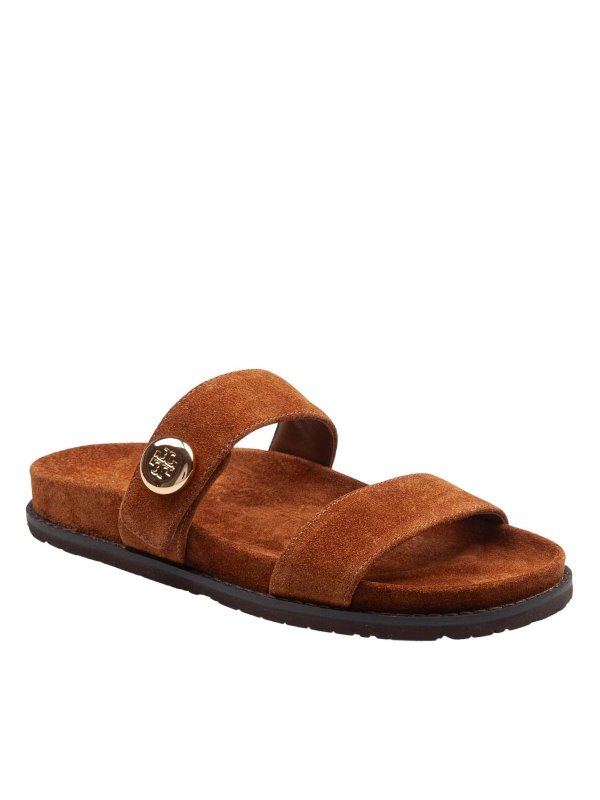 TORY BURCH: ビーチサンダル online - ビーチサンダル - ブラウン