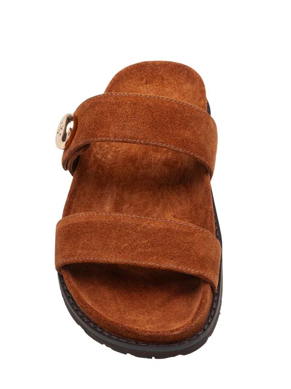 The Best Shops TORY BURCH: ビーチサンダル - ビーチサンダル - ブラウン