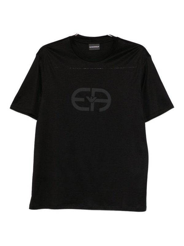 EMPORIO ARMANI: t-shirts - Logo Cotton T-Shirt