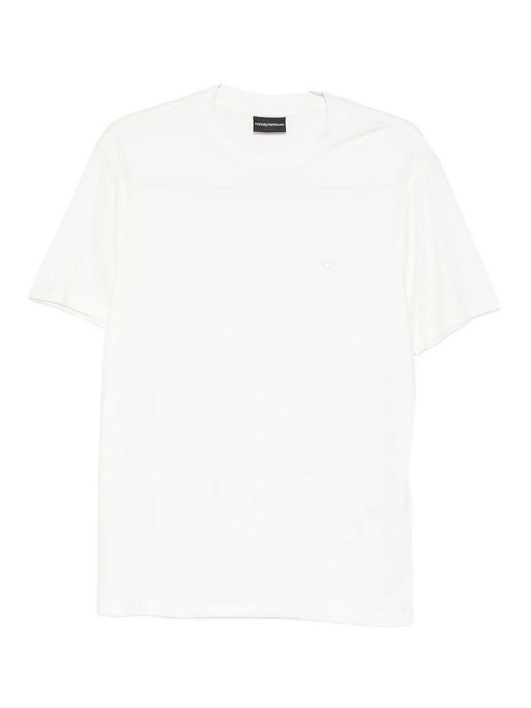 EMPORIO ARMANI: t-shirt - T-shirt in misto modal e seta