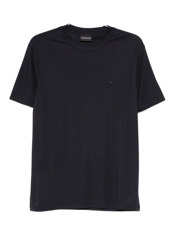 EMPORIO ARMANI: t-shirt - T-shirt in misto modal e seta