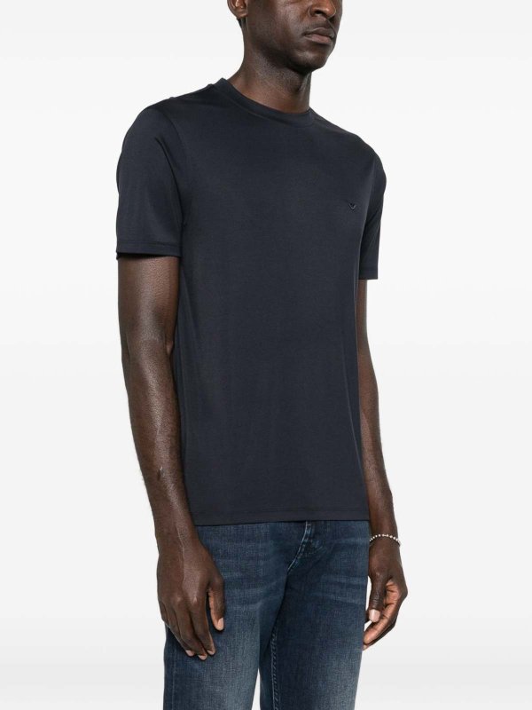 EMPORIO ARMANI: t-shirt online - T-shirt in misto modal e seta