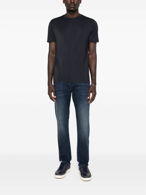 T-shirt in misto modal e seta Replica 
online: EMPORIO ARMANI