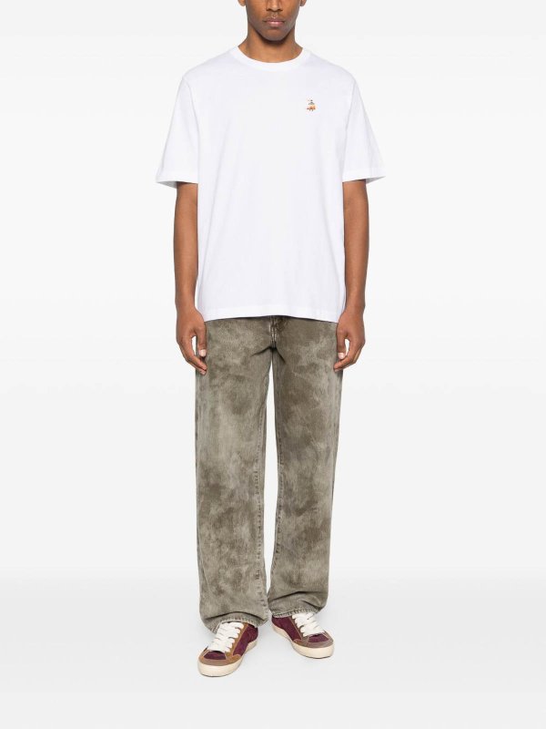 MAISON KITSUNÉ buy online T-shirt in cotone con la volpe sognante