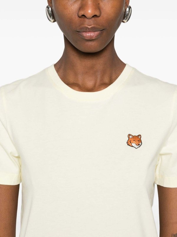 MAISON KITSUNÉ: T-shirts online - T-Shirt - Gelb
