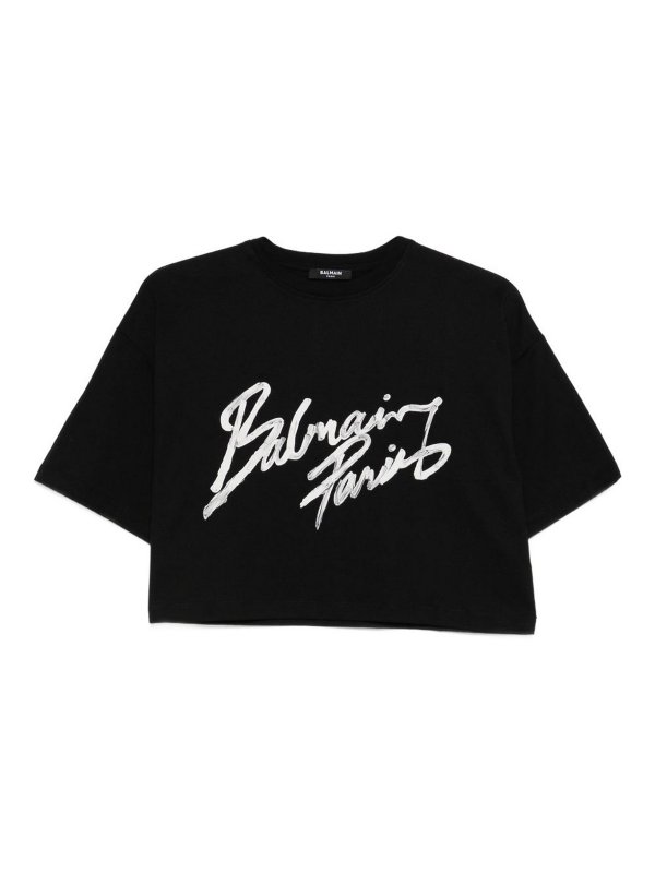 Balmain: Camisetas - Camiseta - Negro