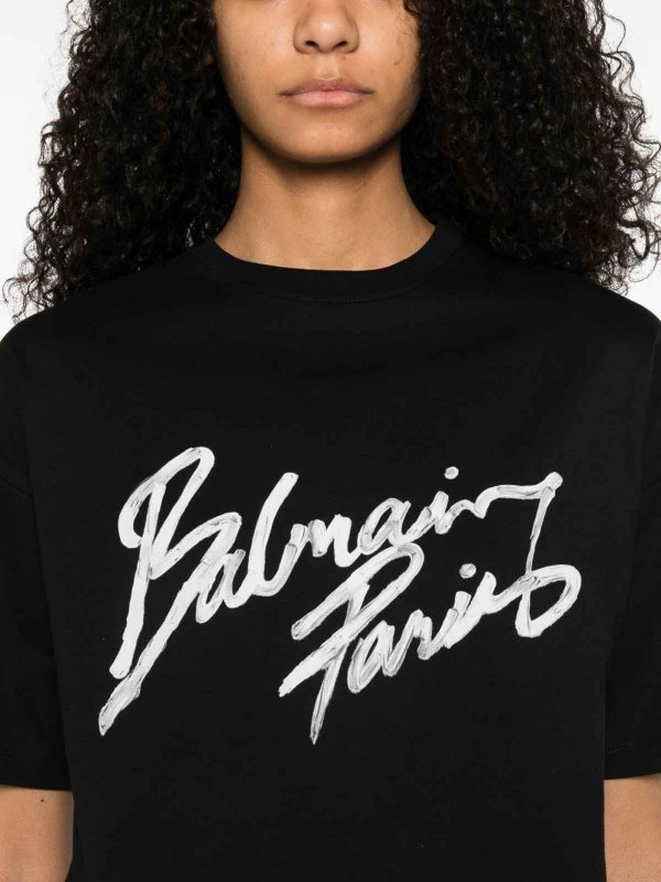 Balmain: Camisetas online - Camiseta - Negro