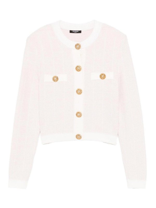 Balmain: Cardigans - Cardigan - Nude