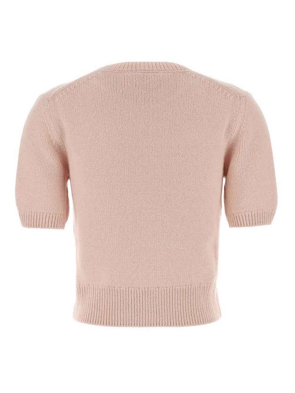 BURBERRY: Strickpullover mit Rundhalsausschnitt online - Rundhalspullover - Nude